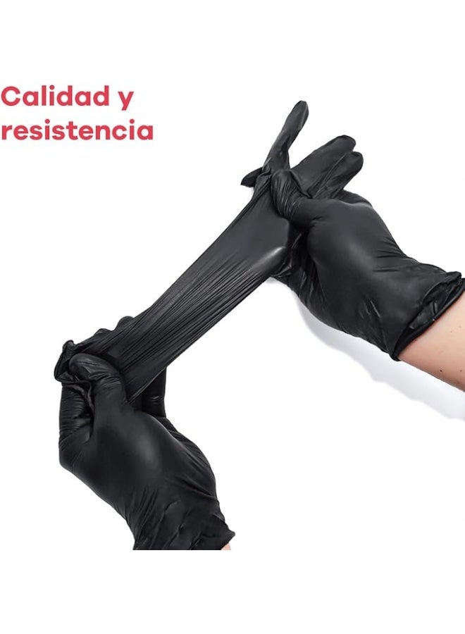 High Quality Black Nitrile Disposable Gloves – 100 Pieces, Latex Free, Powder Free, Ambidextrous, Resistant for Cleaning, Medical & Professional Use - Image 4